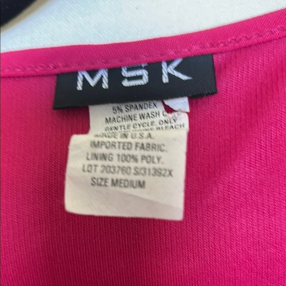 MSK Pink Blazer with Black Zipper and Cropped Style - Picture 2 of 5